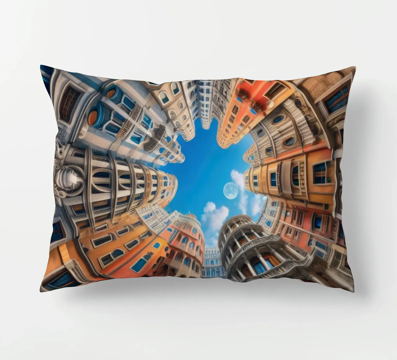 Sphere 054 - Circular Urban Skyline cuscino da Spheres