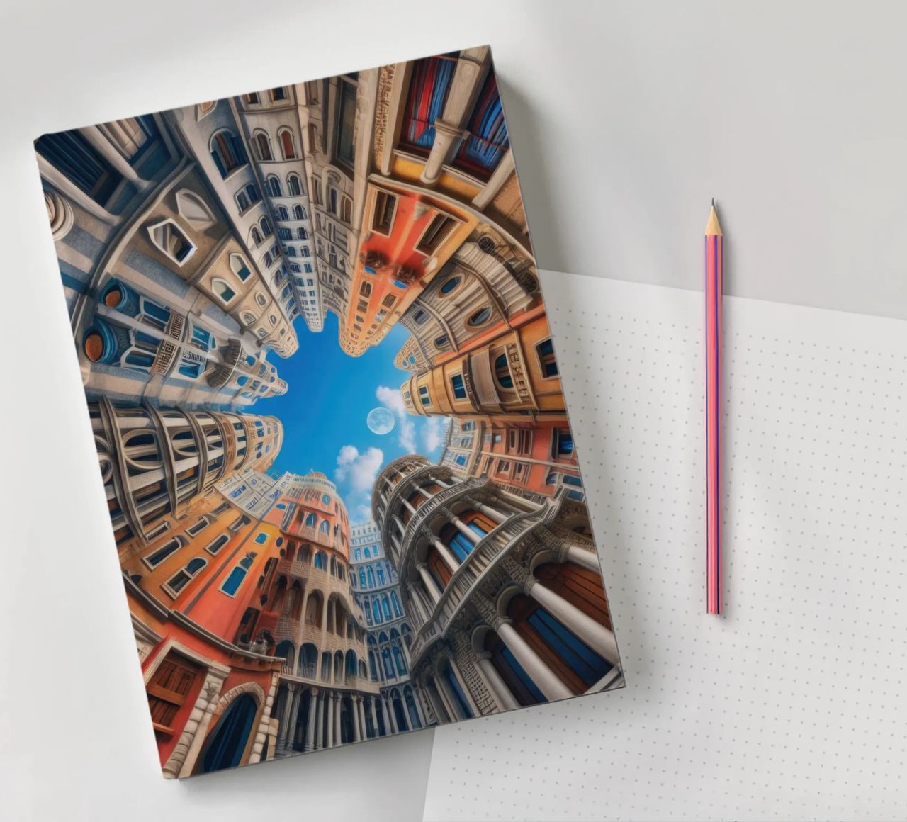Sphere 054 - Circular Urban Skyline notebook by Spheres