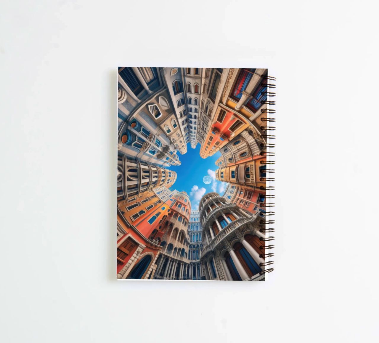 Sphere 054 - Circular Urban Skyline spiral notebook by Spheres