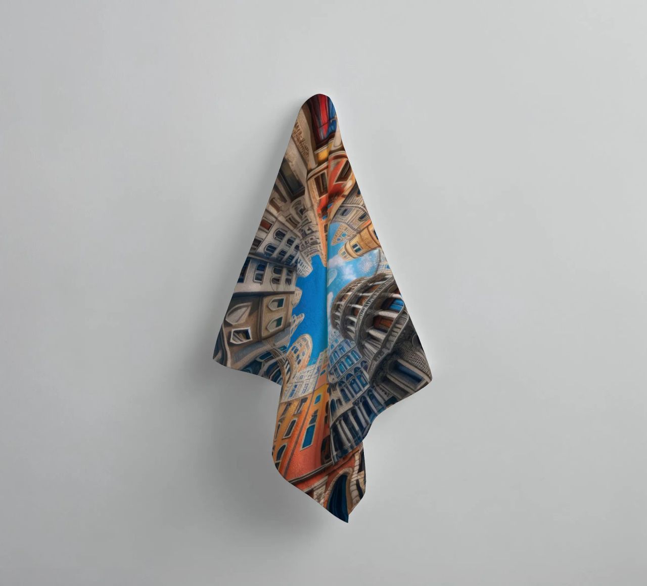 Sphere 054 - Circular Urban Skyline towel by Spheres