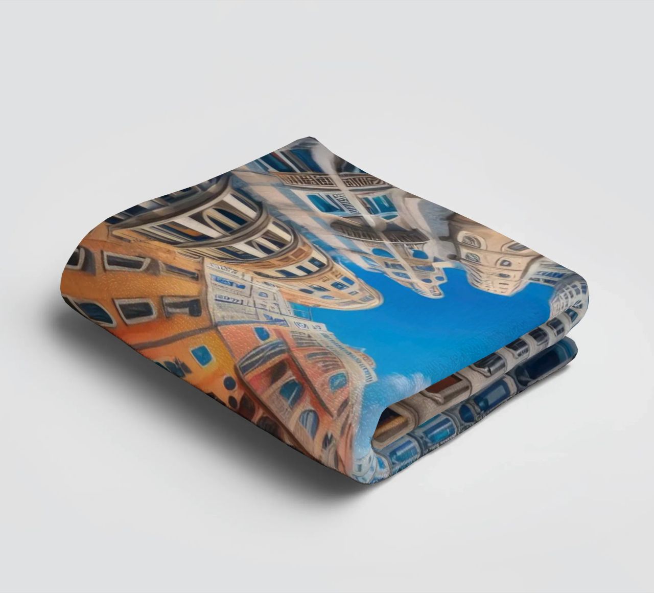 Sphere 054 - Circular Urban Skyline towel by Spheres