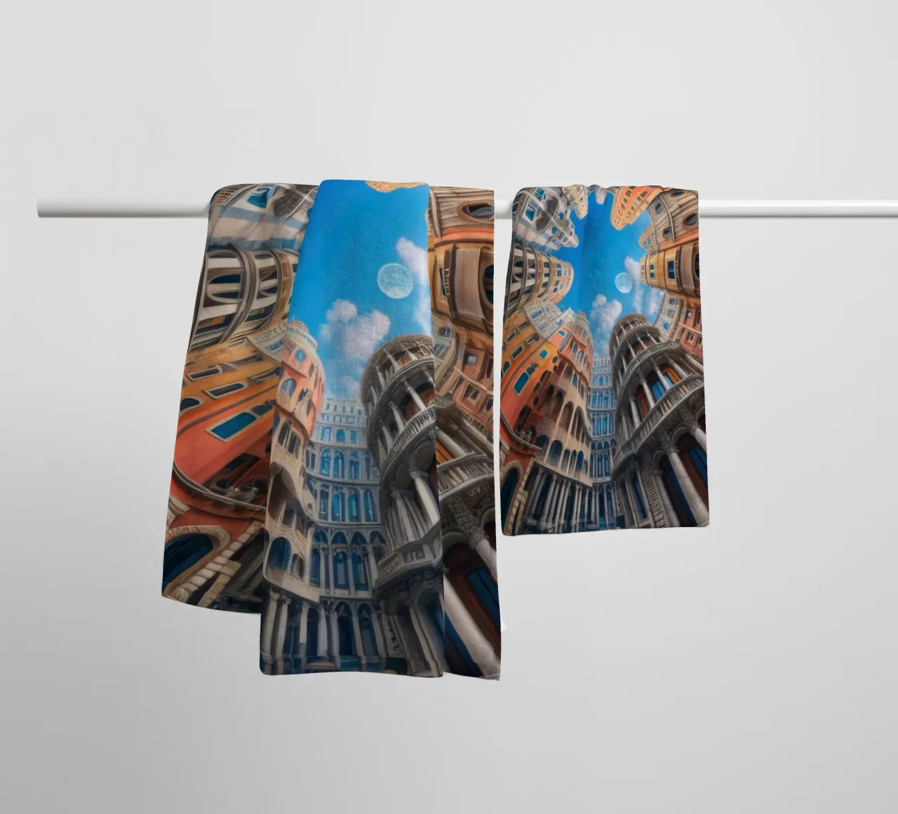 Sphere 054 - Circular Urban Skyline Handtuch von Spheres