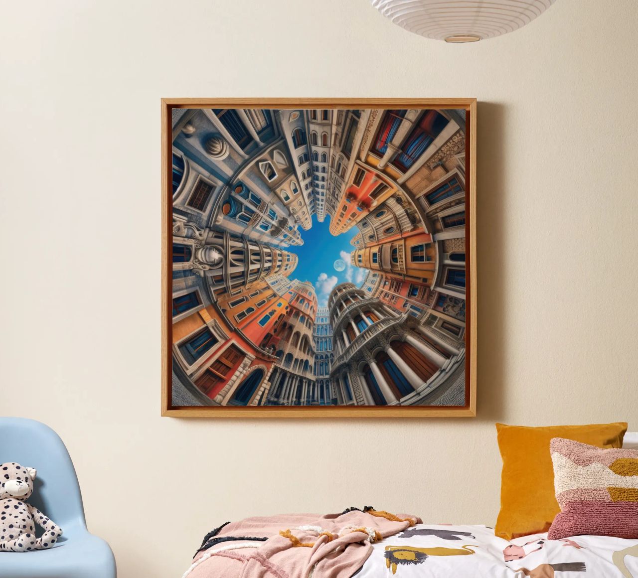 Sphere 054 - Circular Urban Skyline canvas by Spheres