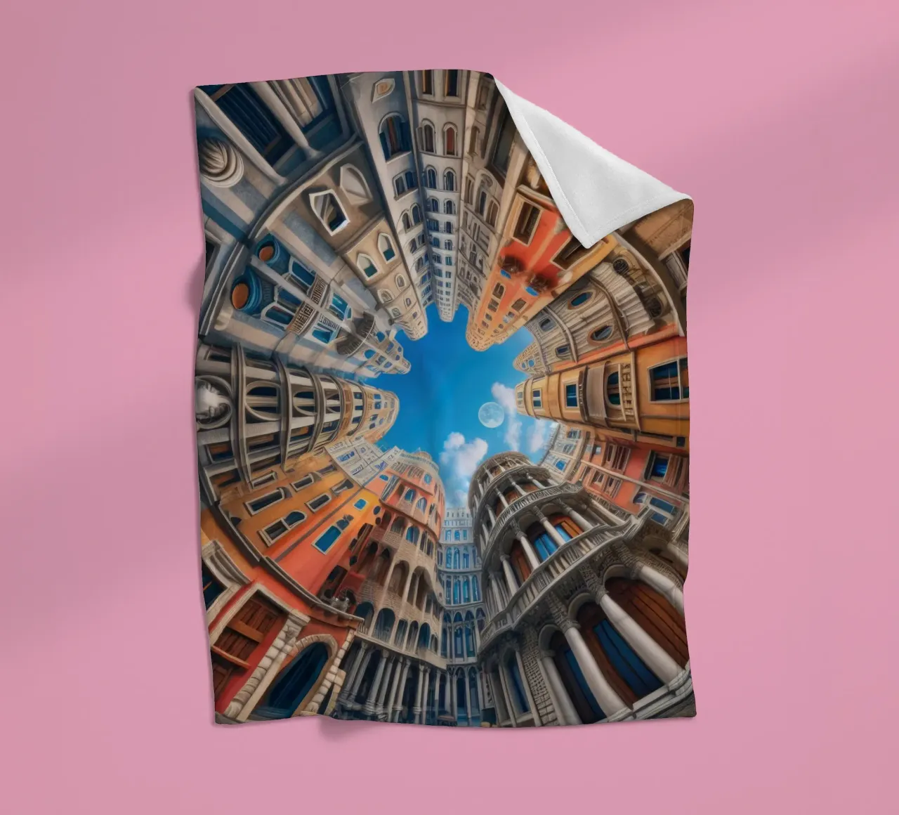 Sphere 054 - Circular Urban Skyline coperta in pile da Spheres