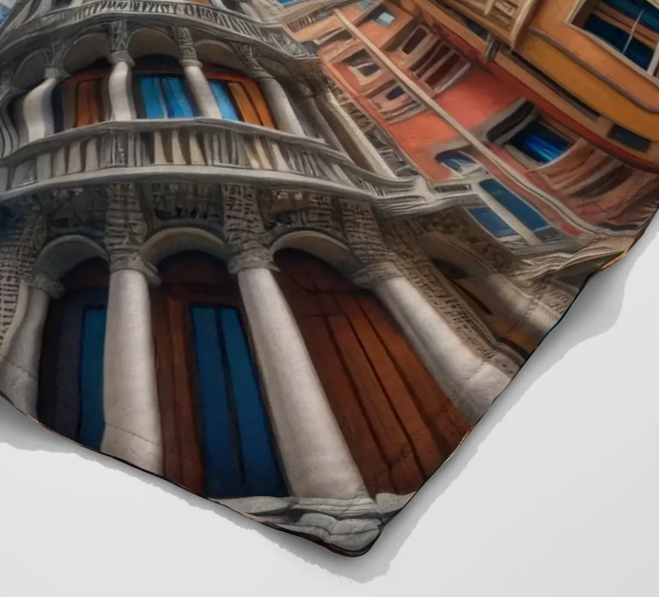 Sphere 054 - Circular Urban Skyline coperta in pile da Spheres