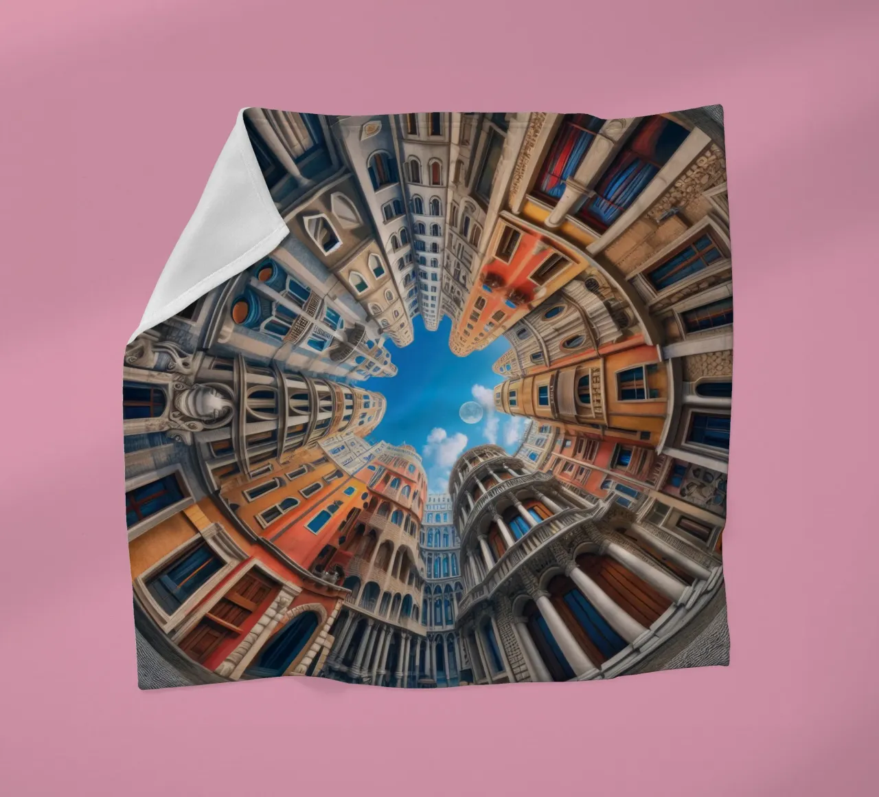 Sphere 054 - Circular Urban Skyline coperta in pile da Spheres