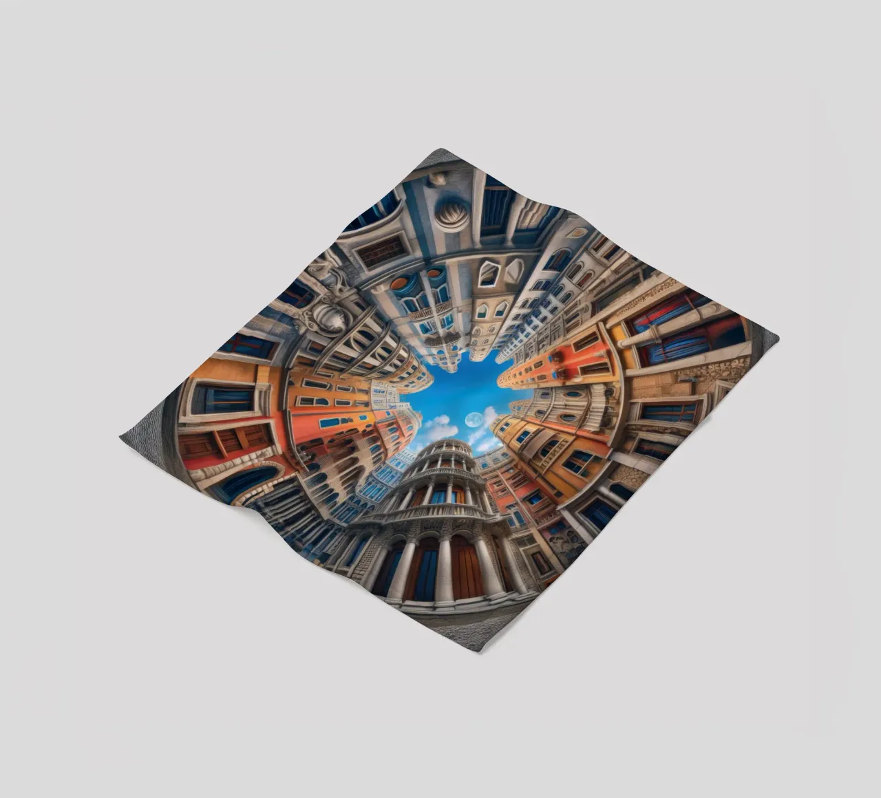 Sphere 054 - Circular Urban Skyline coperta in pile da Spheres