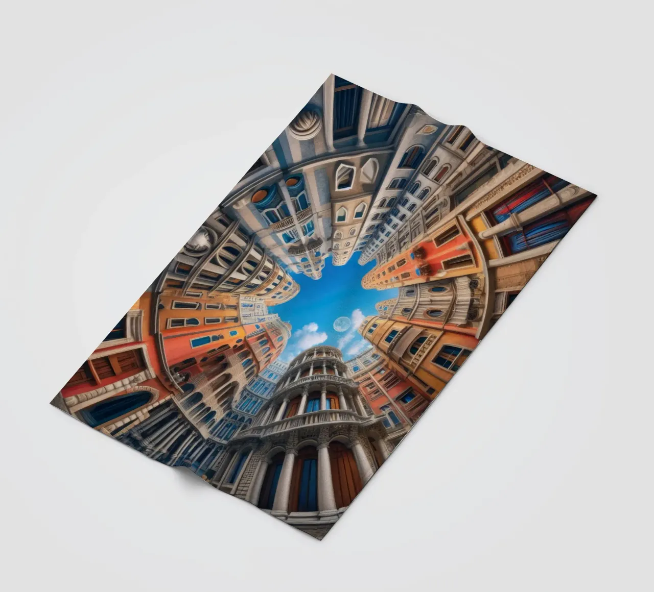 Sphere 054 - Circular Urban Skyline coperta in pile da Spheres
