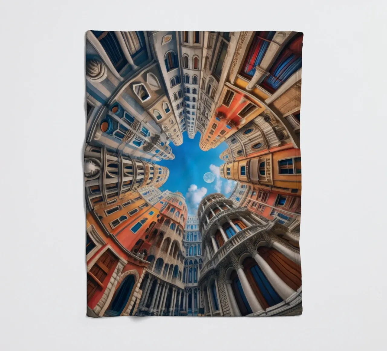 Sphere 054 - Circular Urban Skyline coperta in pile da Spheres