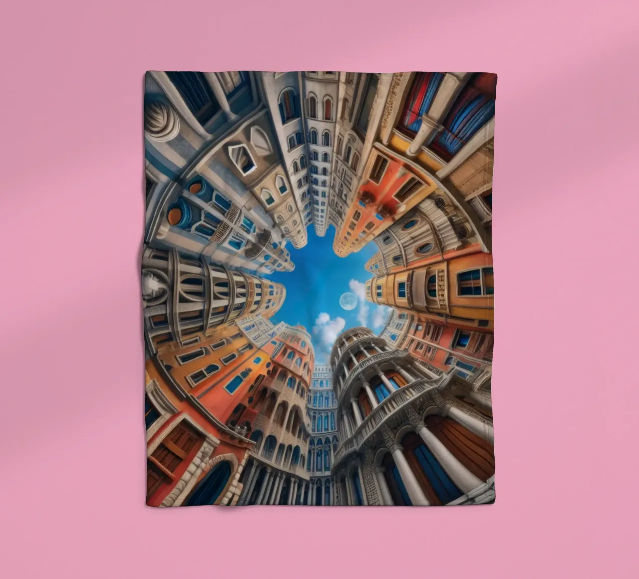 Sphere 054 - Circular Urban Skyline coperta in pile da Spheres