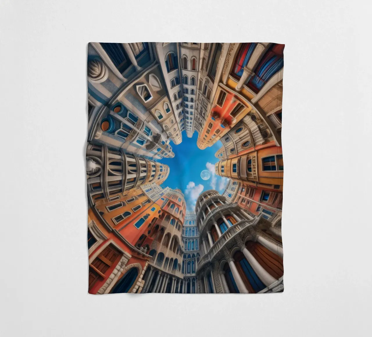 Sphere 054 - Circular Urban Skyline coperta in pile da Spheres