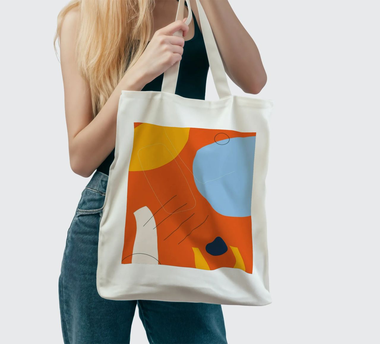 Esplosione astratta di colori - Design moderno borsa in juta da Whole©