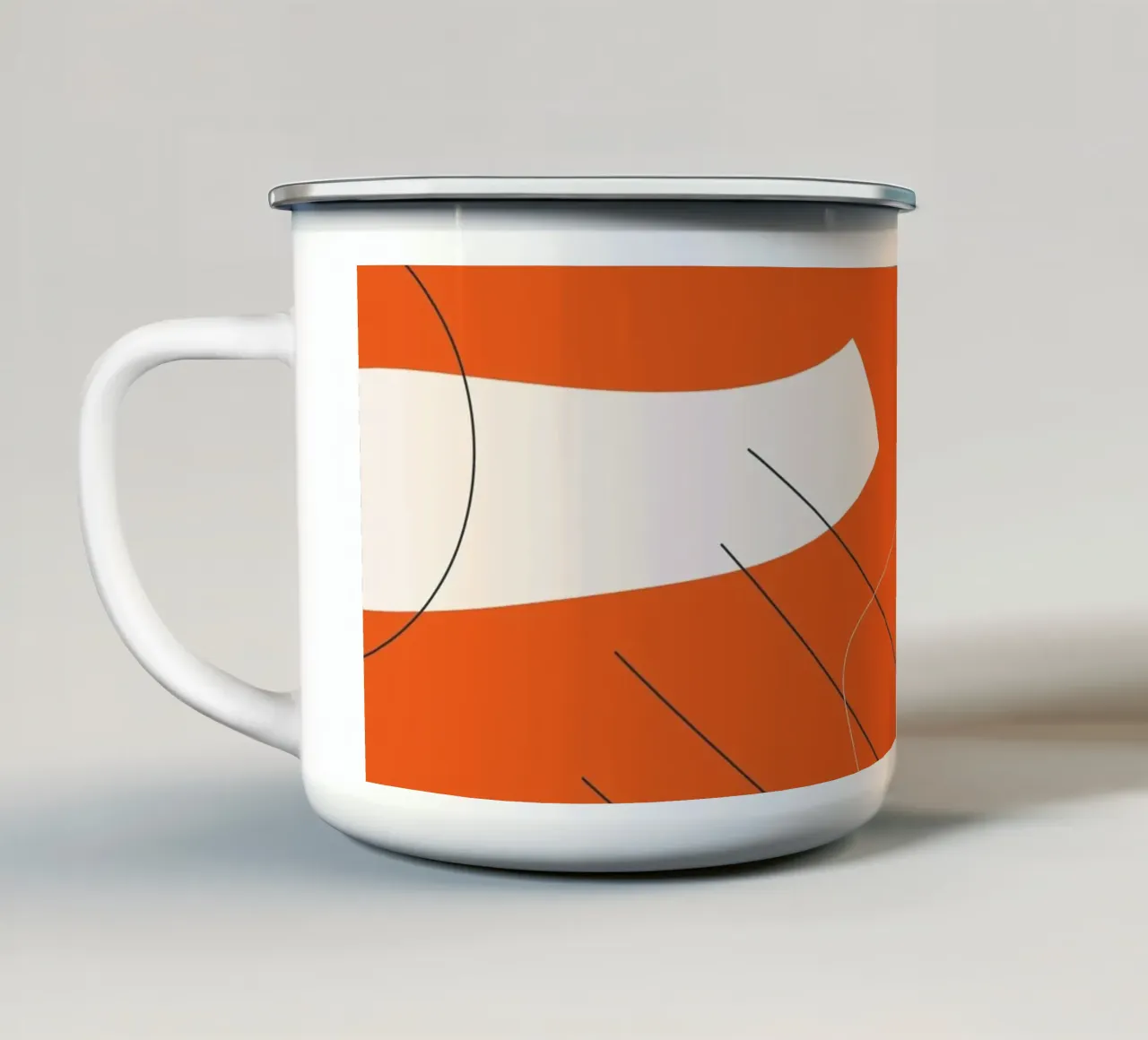 Abstrakte Farbexplosion – Modernes Design Emaille Tasse von Whole©