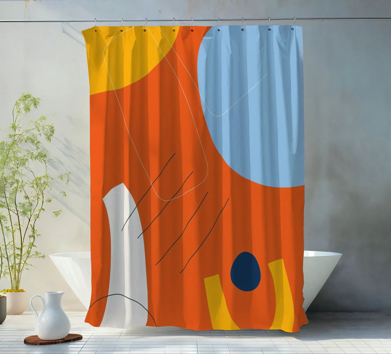 Esplosione astratta di colori - Design moderno tenda da doccia da Whole©