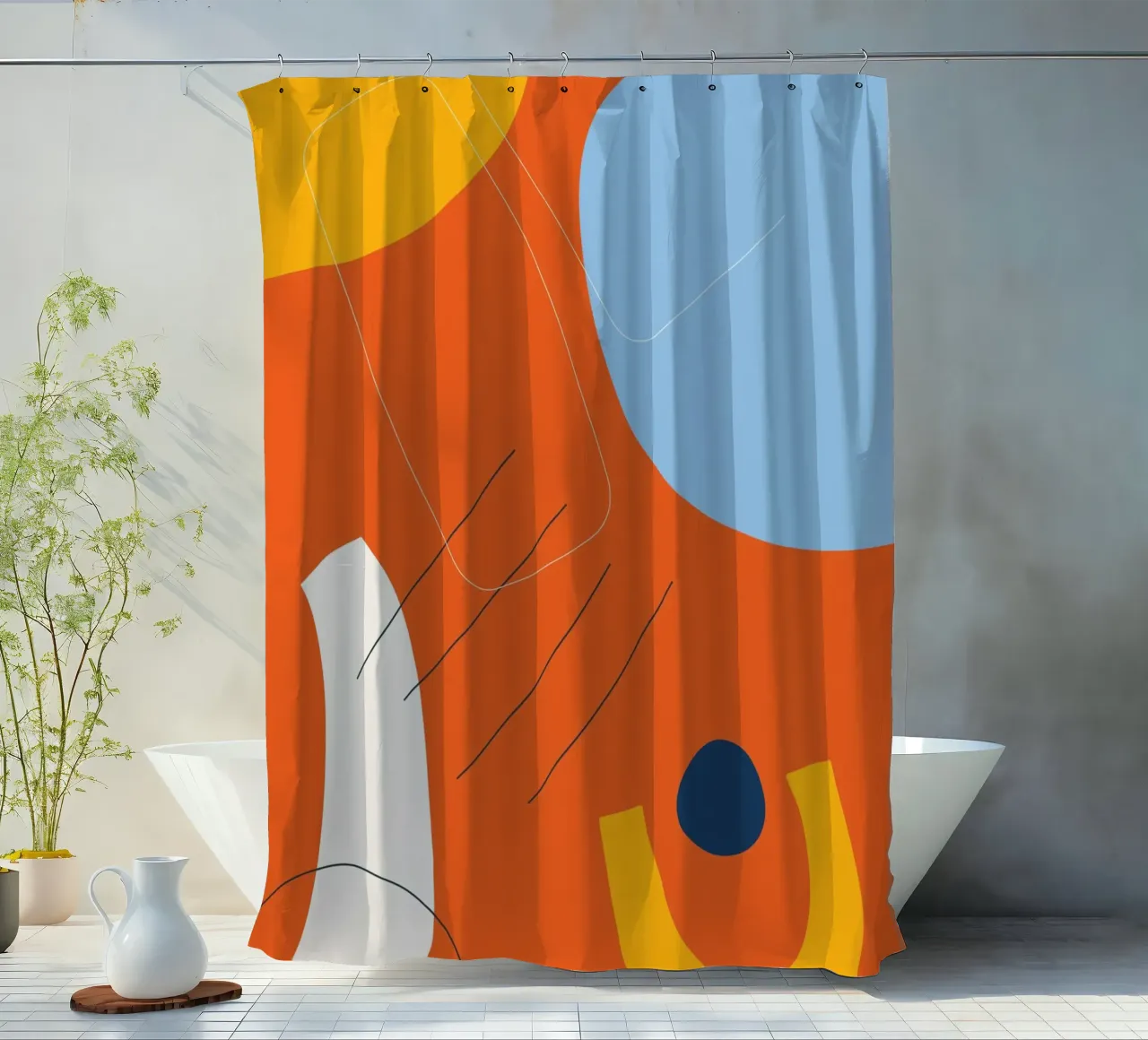 Esplosione astratta di colori - Design moderno tenda da doccia da Whole©