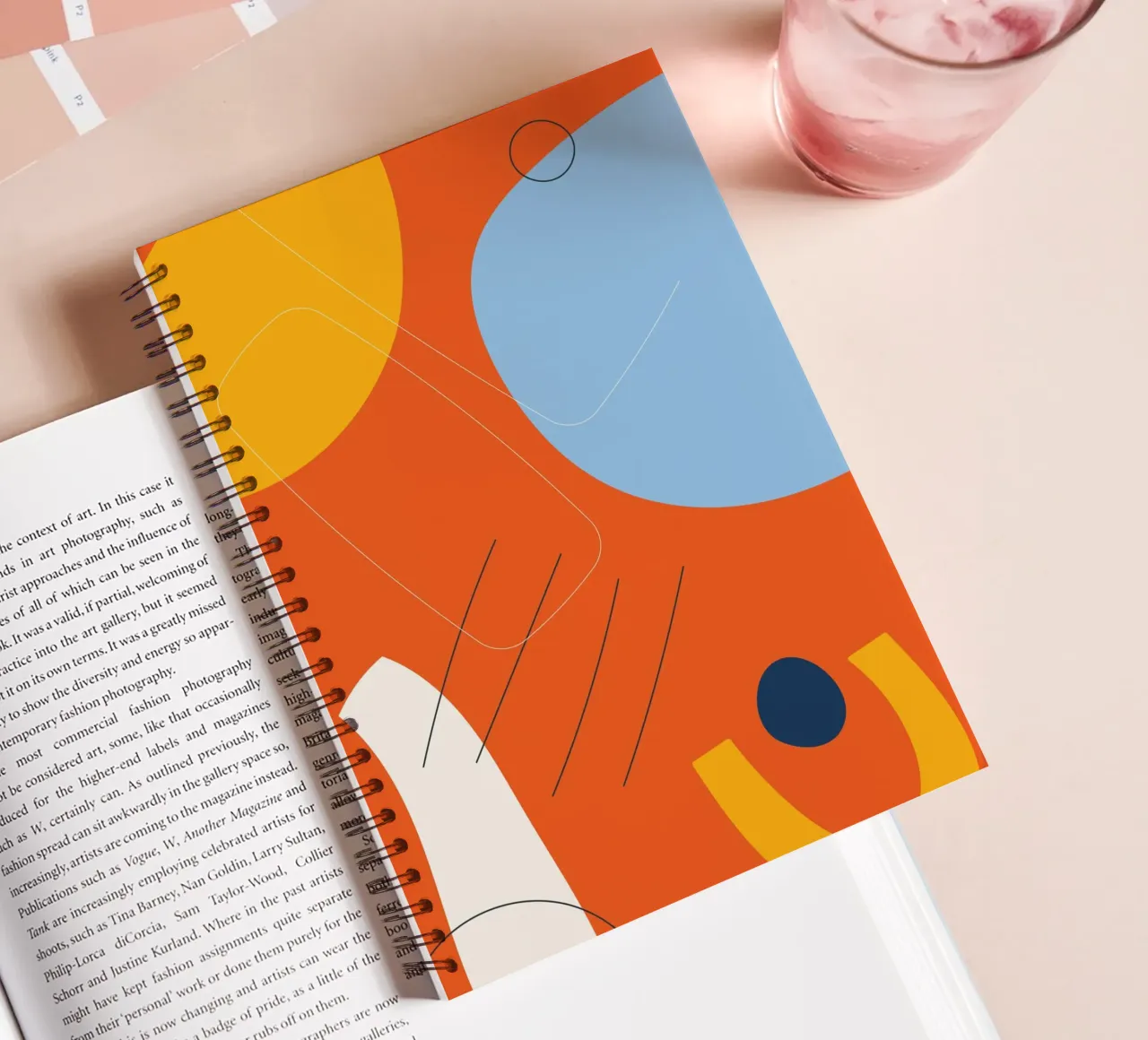 Abstract colour explosion - Modern design spiral notebook by Whole©