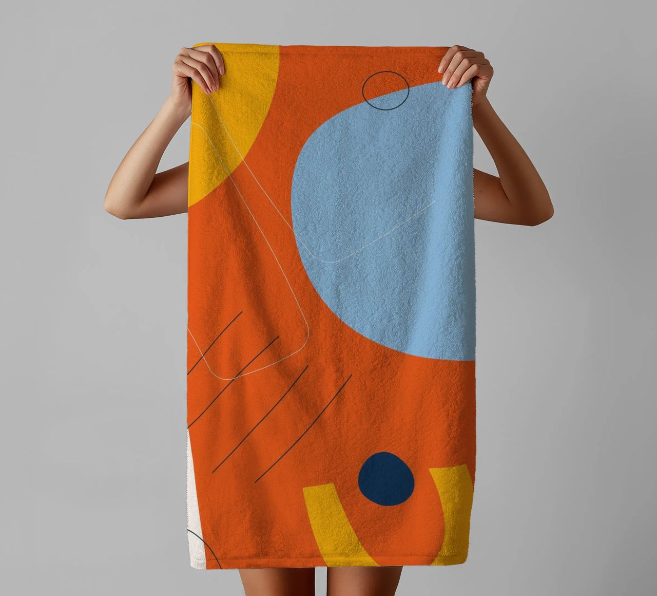 Abstract colour explosion - Modern design towel by Whole©