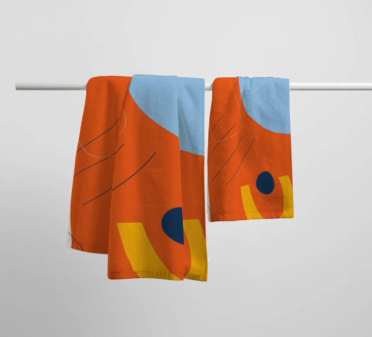 Abstract colour explosion - Modern design towel by Whole©