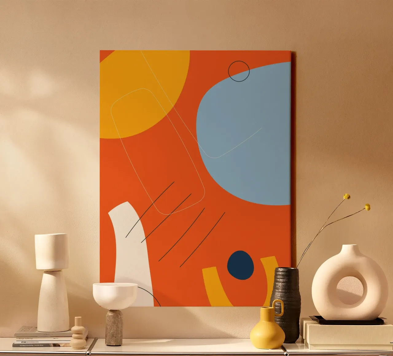 Explosion de couleurs abstraites - Design moderne toile avec Caisse américaine de Whole©