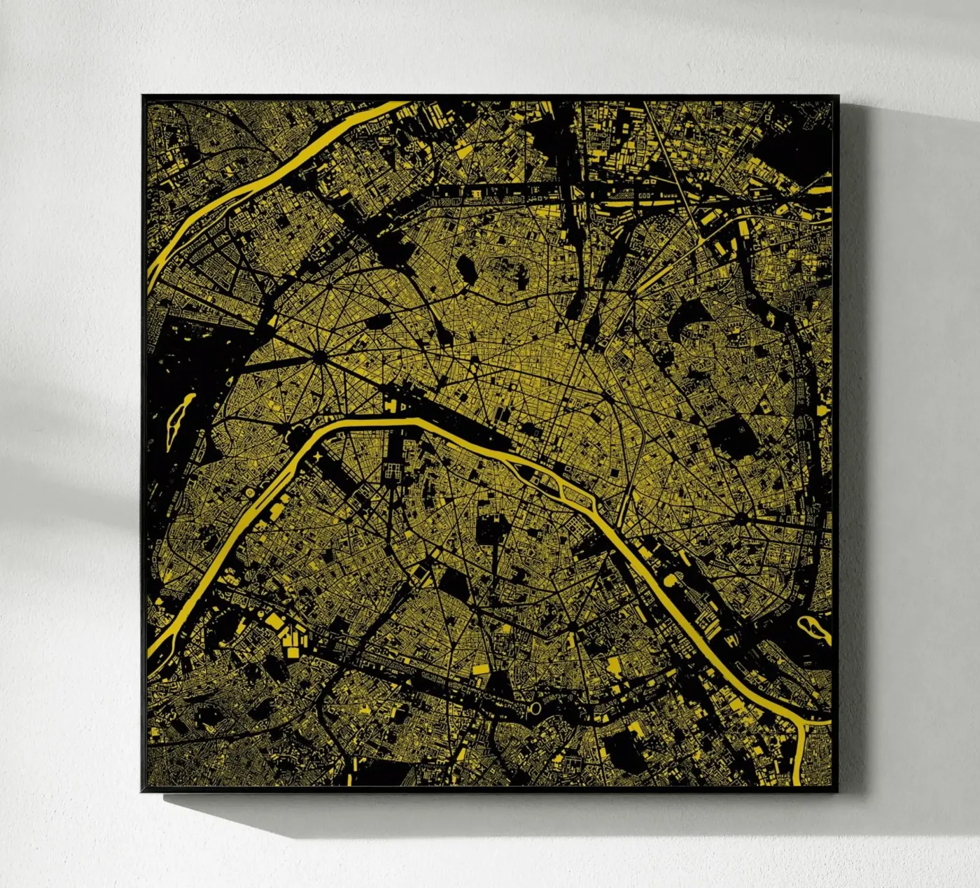Paris Yellow acrylic glass by Urban Maps