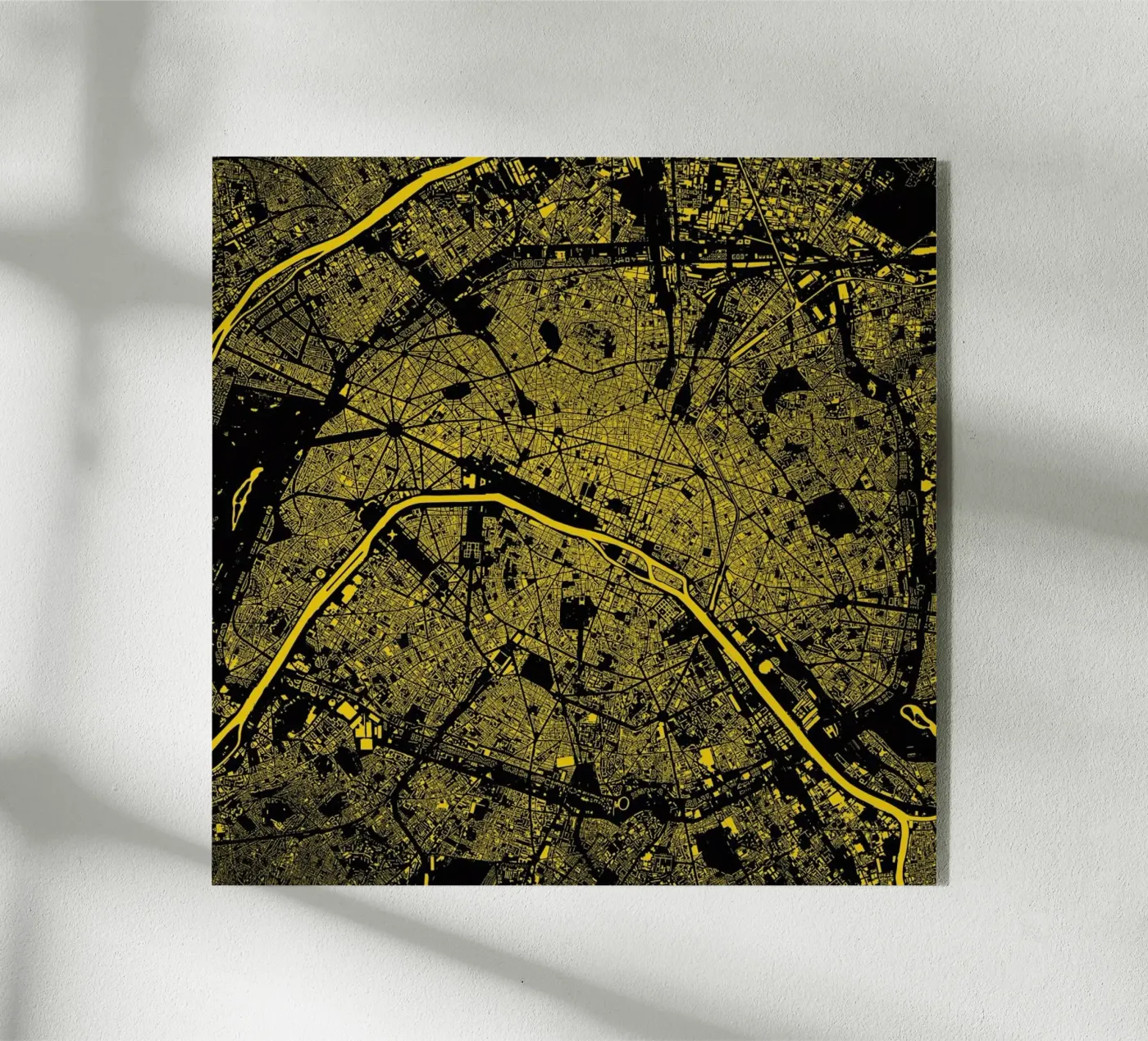 Paris Yellow acrylic glass by Urban Maps