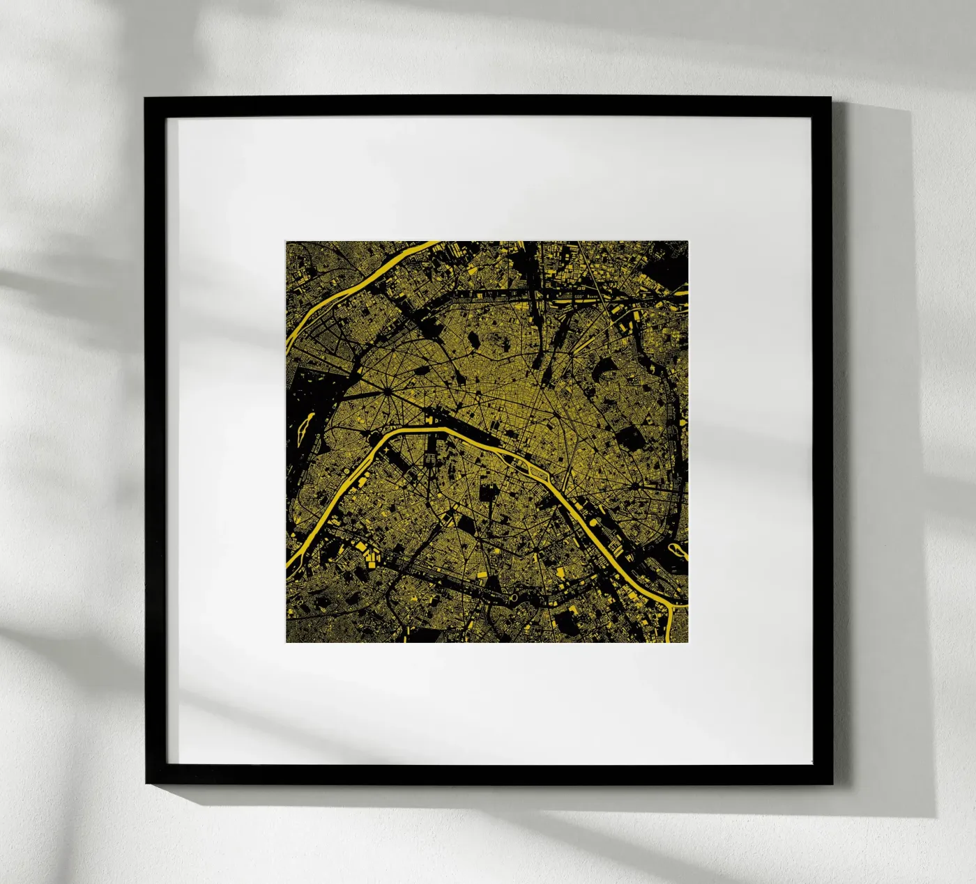 Paris Yellow poster da Urban Maps