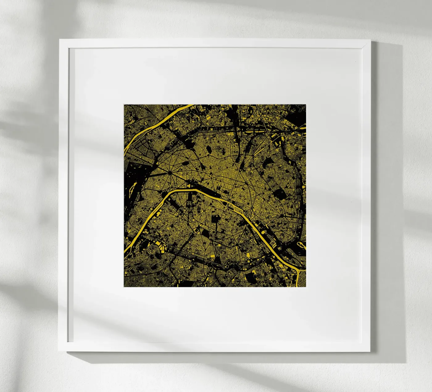 Paris Yellow poster da Urban Maps