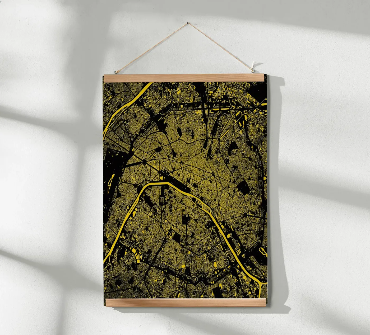 Paris Yellow poster da Urban Maps