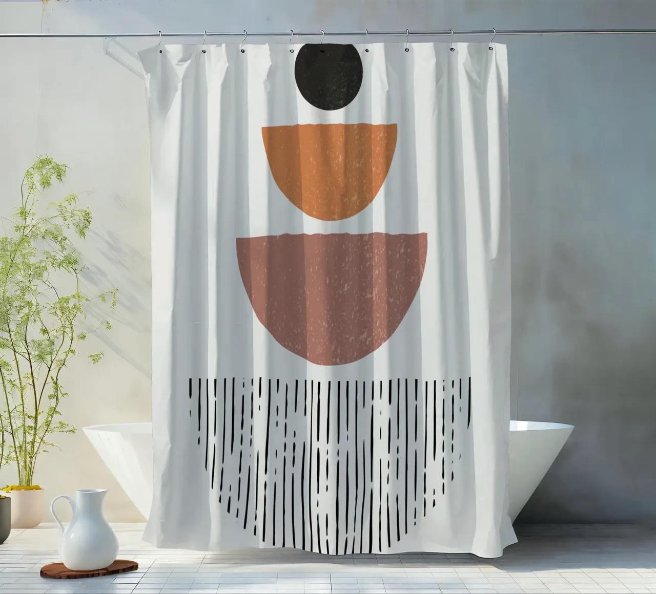 Armonia geometrica - design moderno tenda da doccia da Whole©