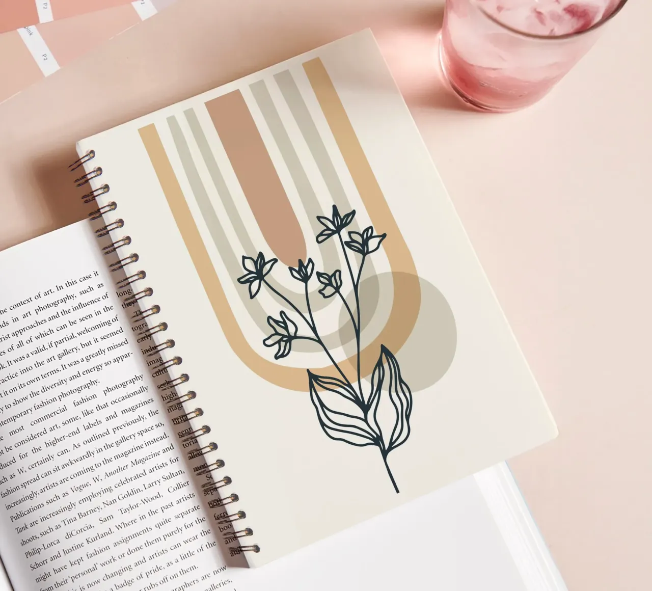 Boho Floral Design spiral notebook by Whole©