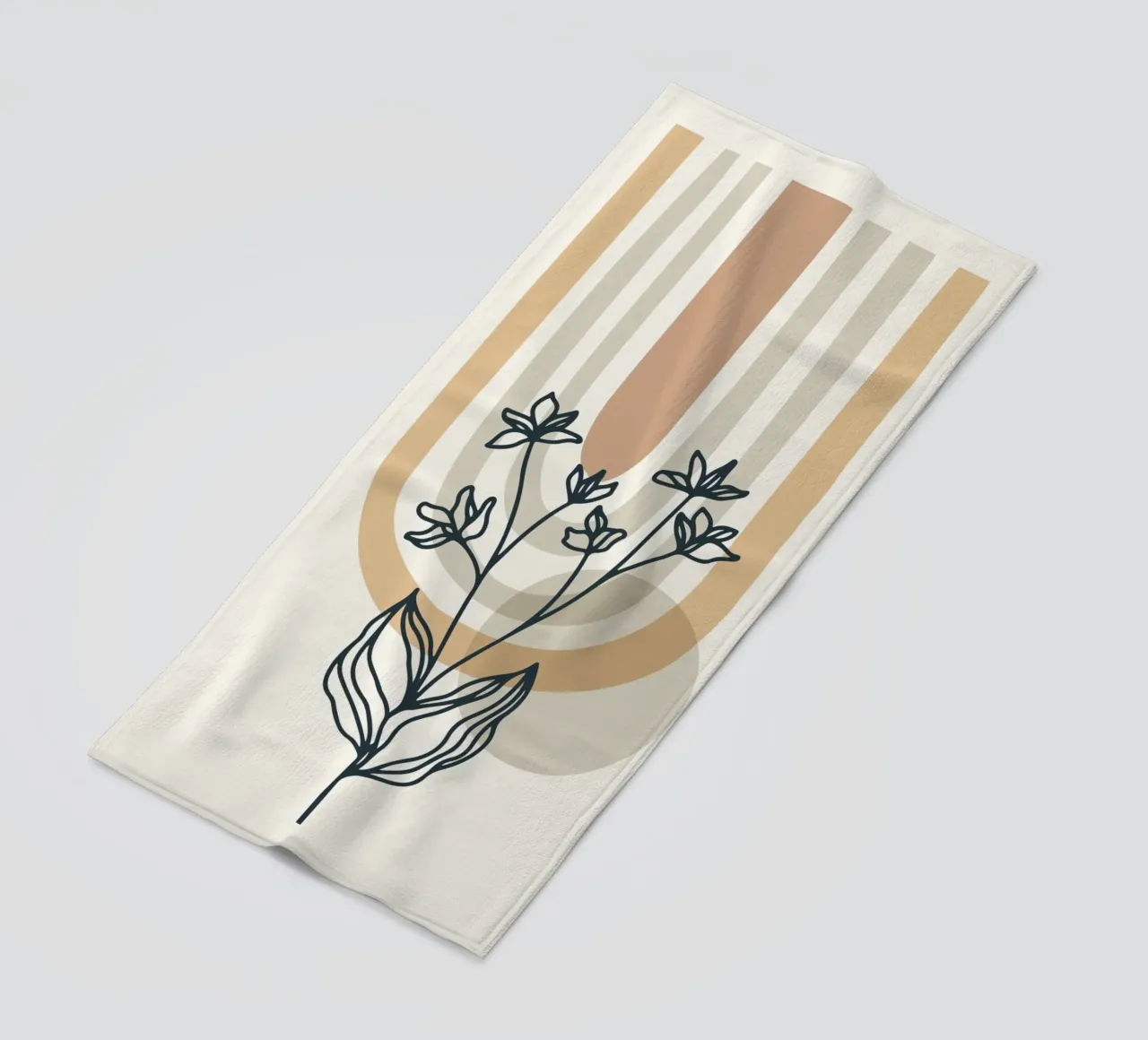 Design floreale Boho telo mare da Whole©