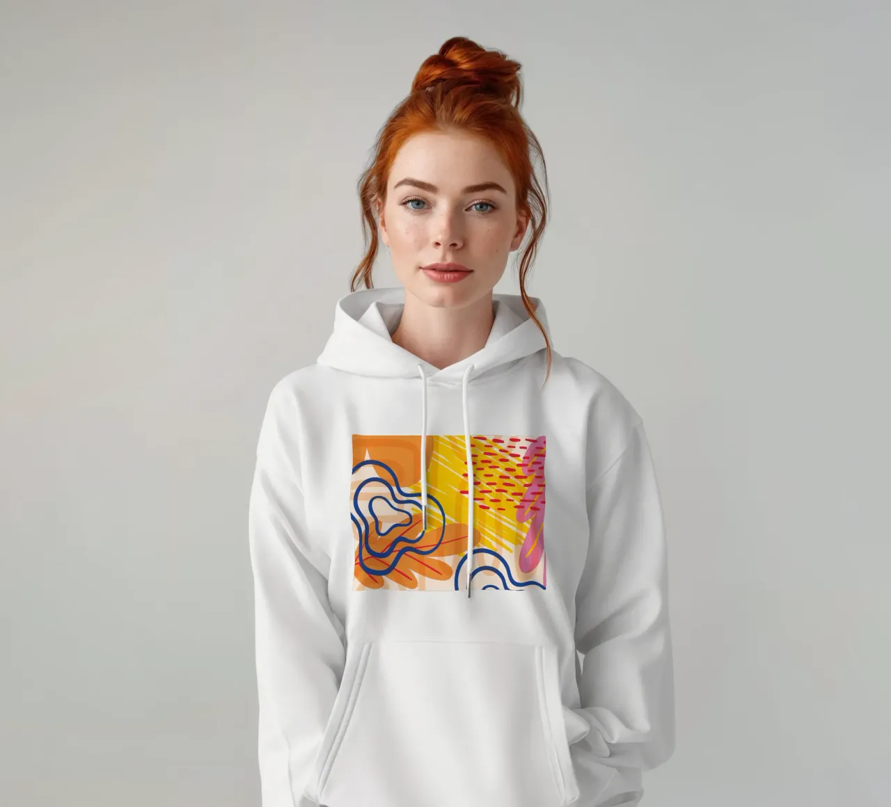 Astrazione colorata felpa con cappuccio da Whole©