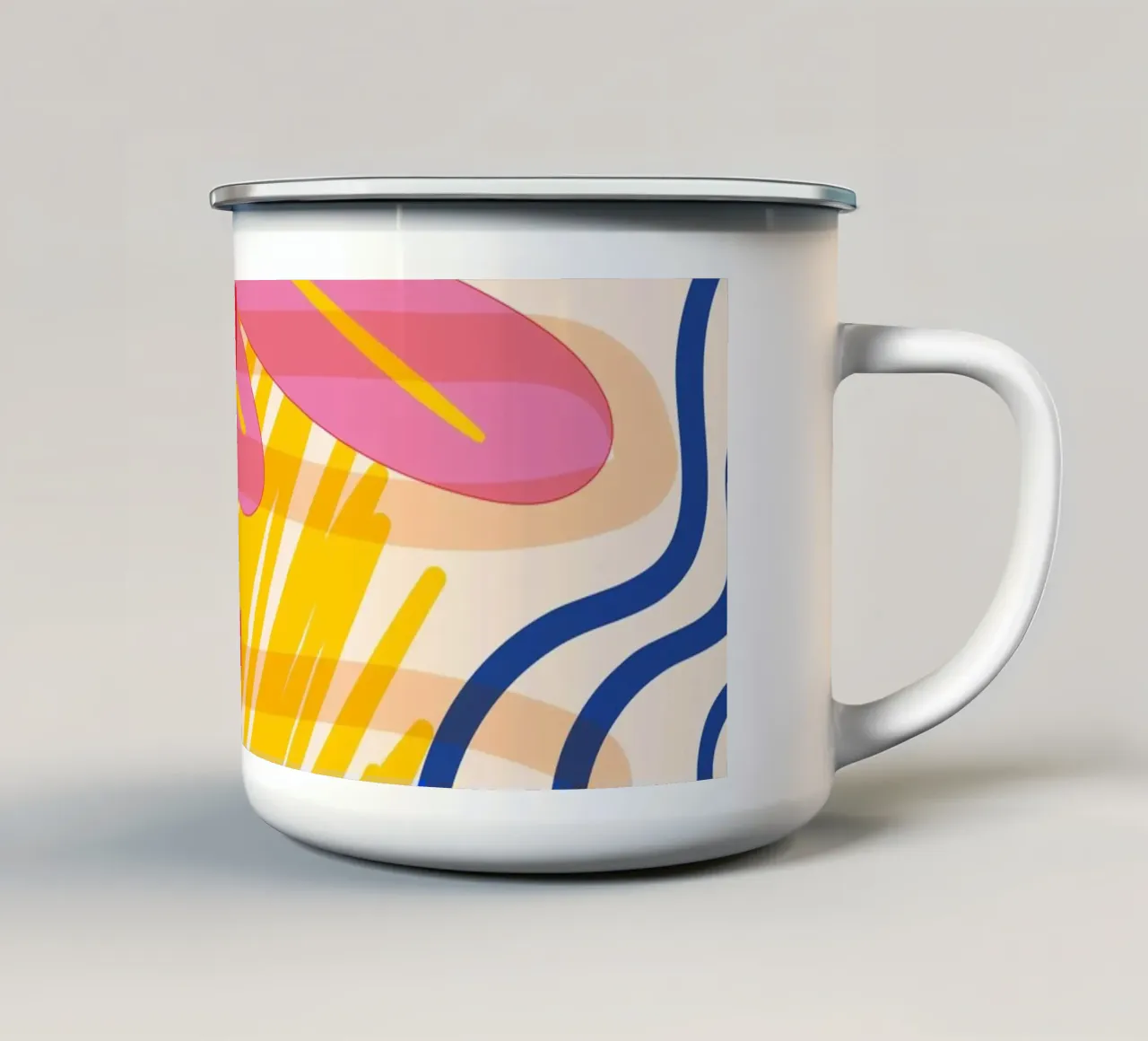 Astrazione colorata tazza in smalto da Whole©