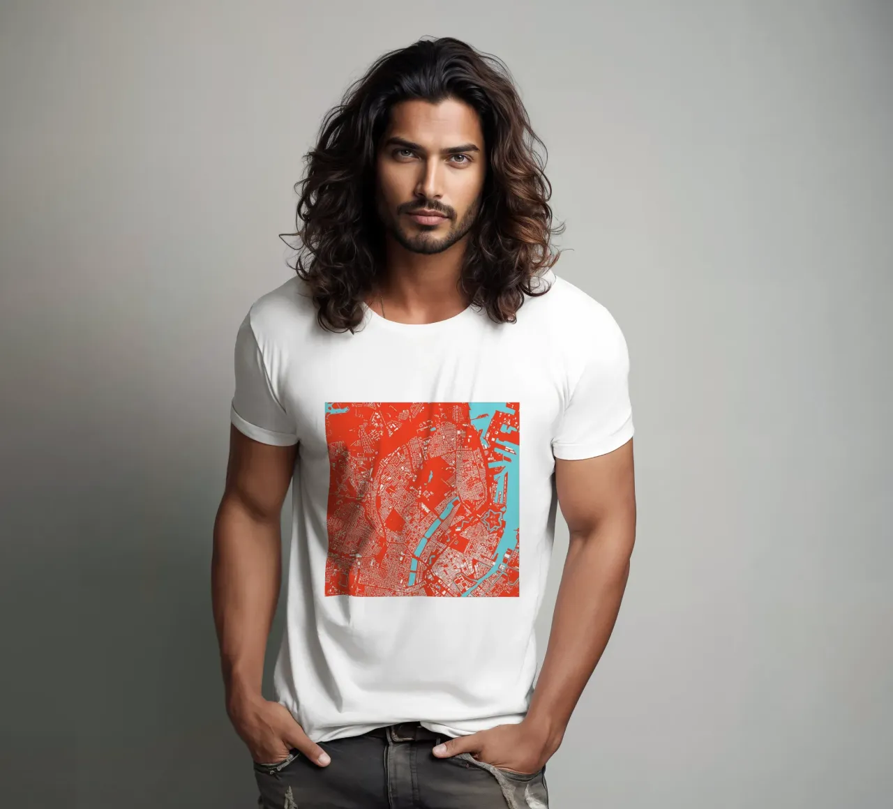 Copenhagen Red t-shirt da Urban Maps