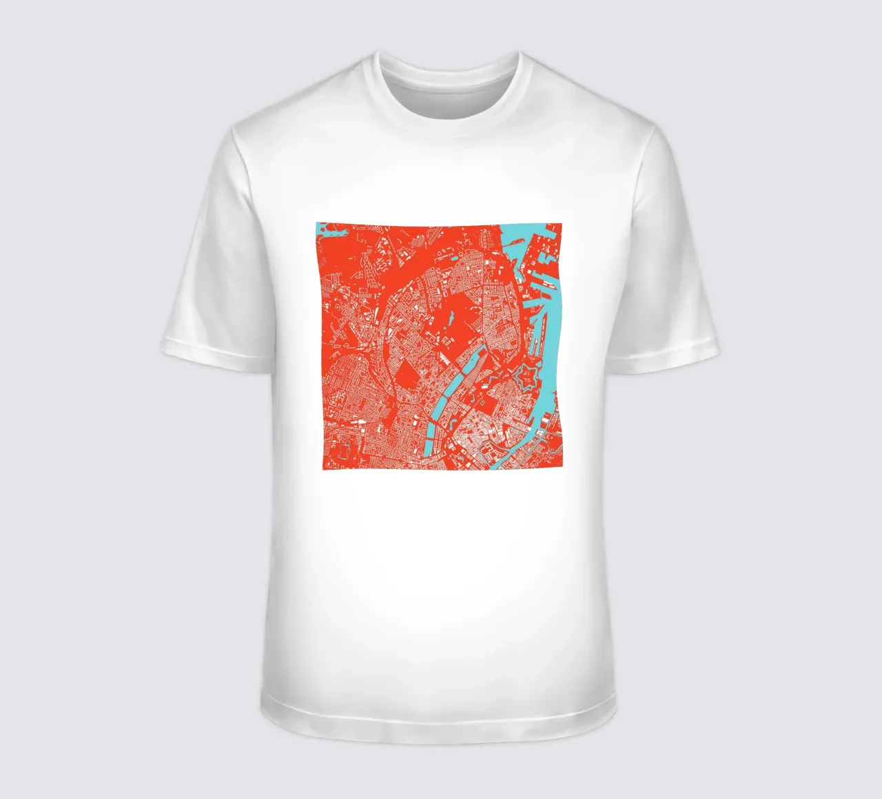 Copenhagen Red t-shirt da Urban Maps