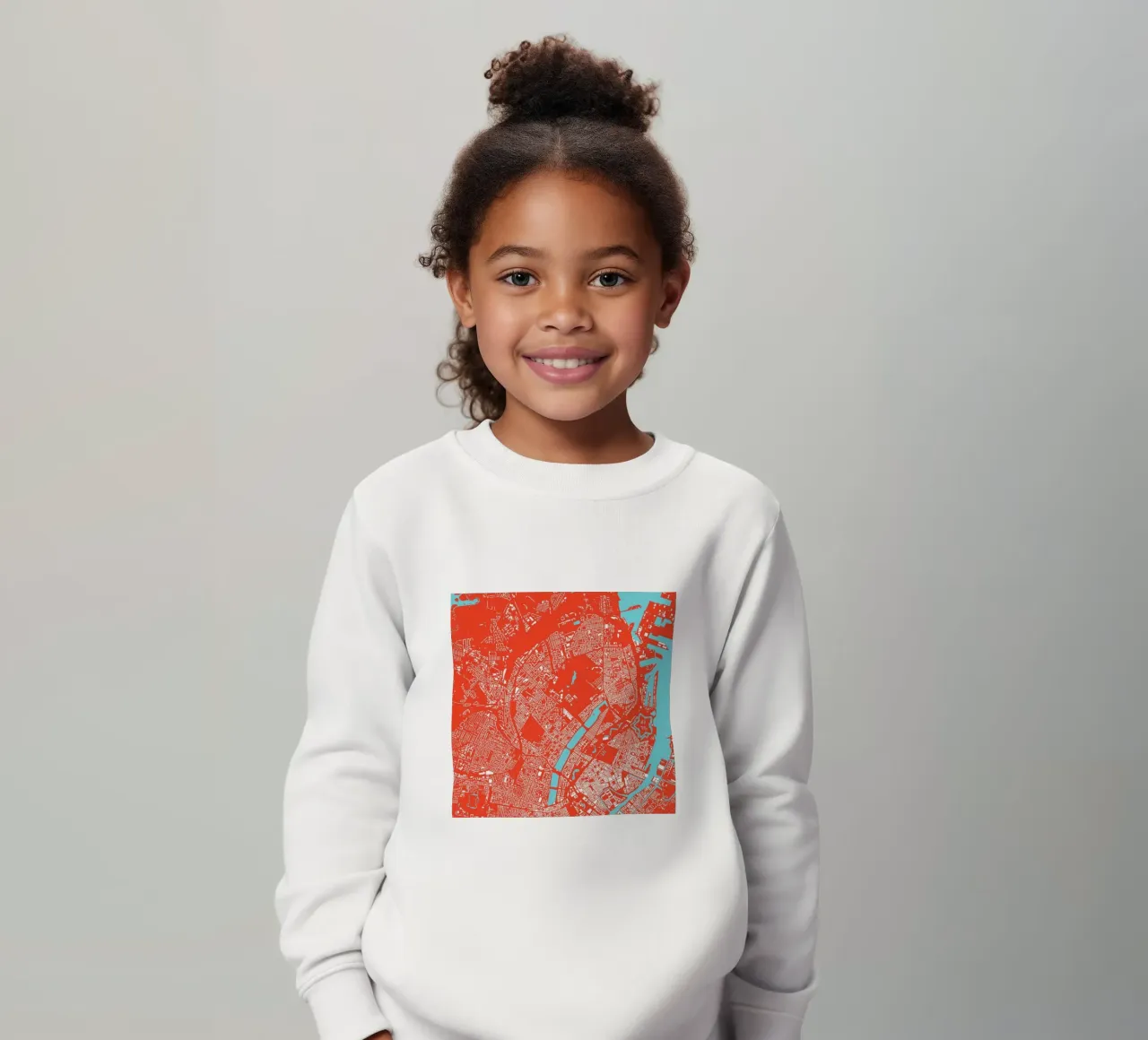 Copenhagen Red felpa bambino da Urban Maps