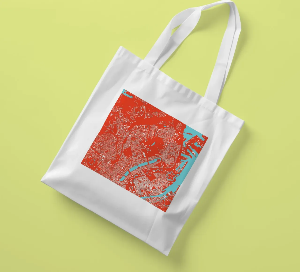 Copenhagen Red borsa in juta da Urban Maps