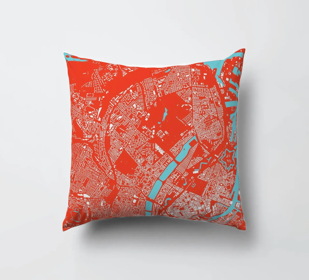 Copenhagen Red cuscino da Urban Maps