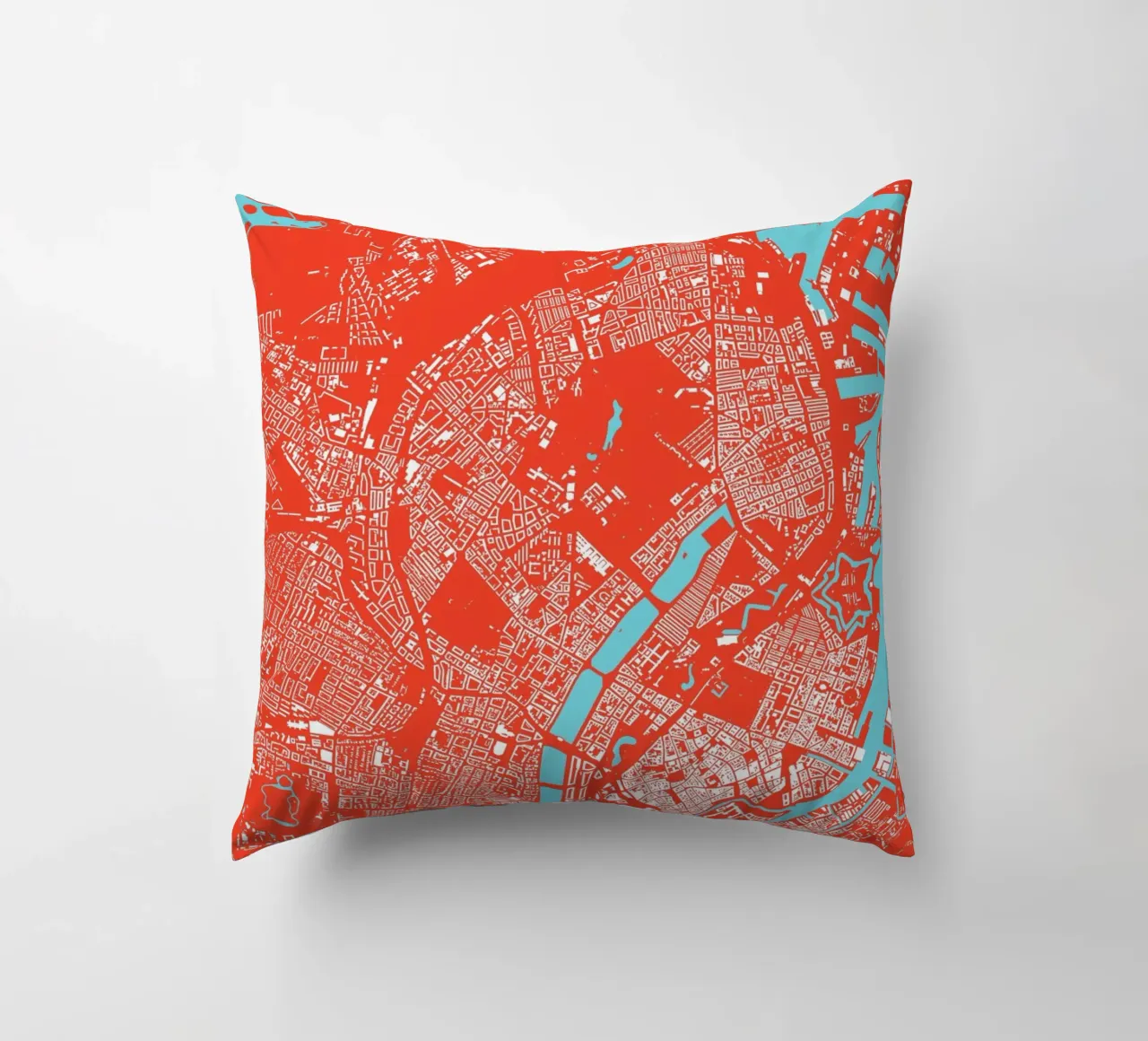 Copenhagen Red cuscino da Urban Maps