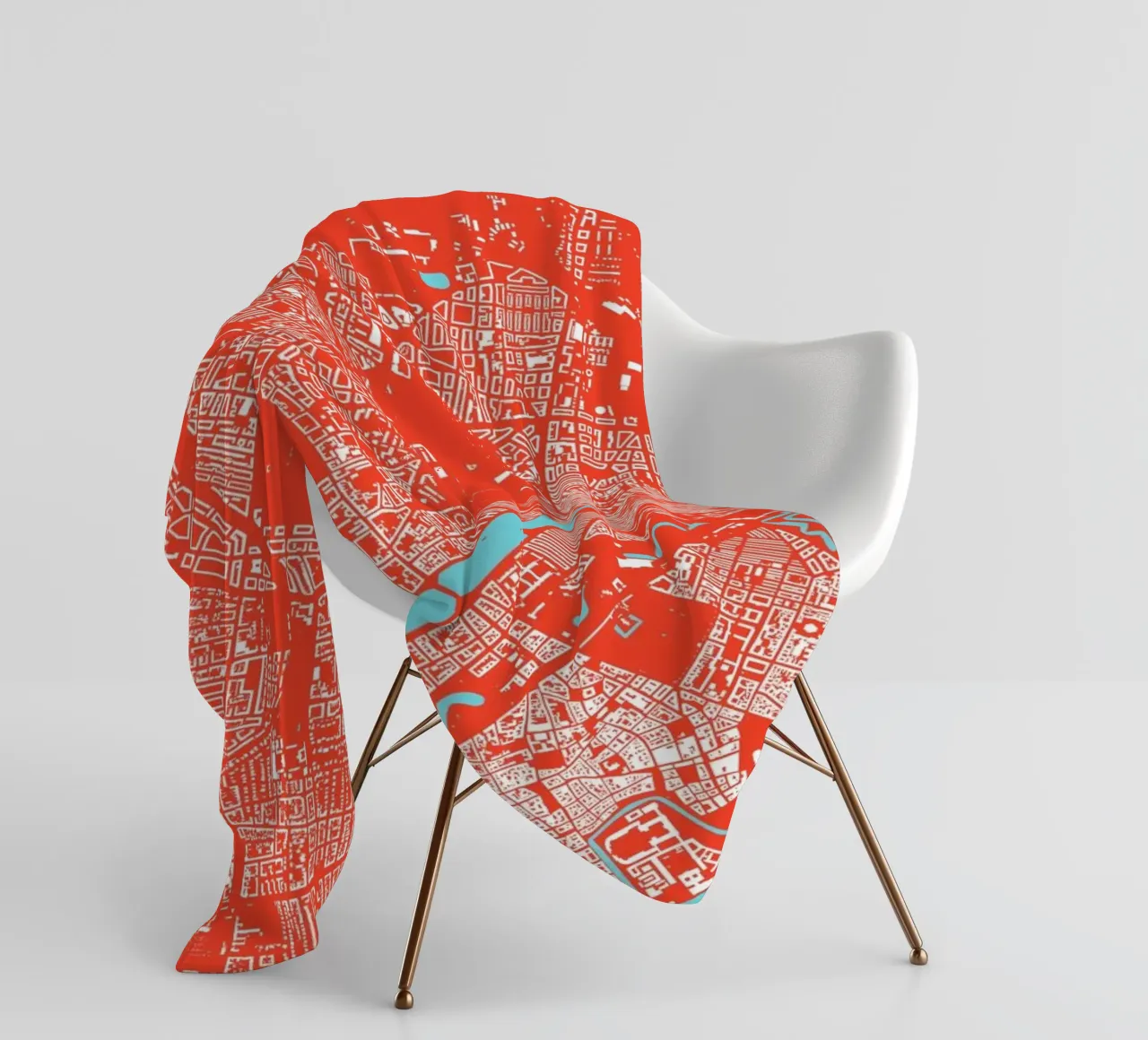 Copenhagen Red coperta in pile da Urban Maps