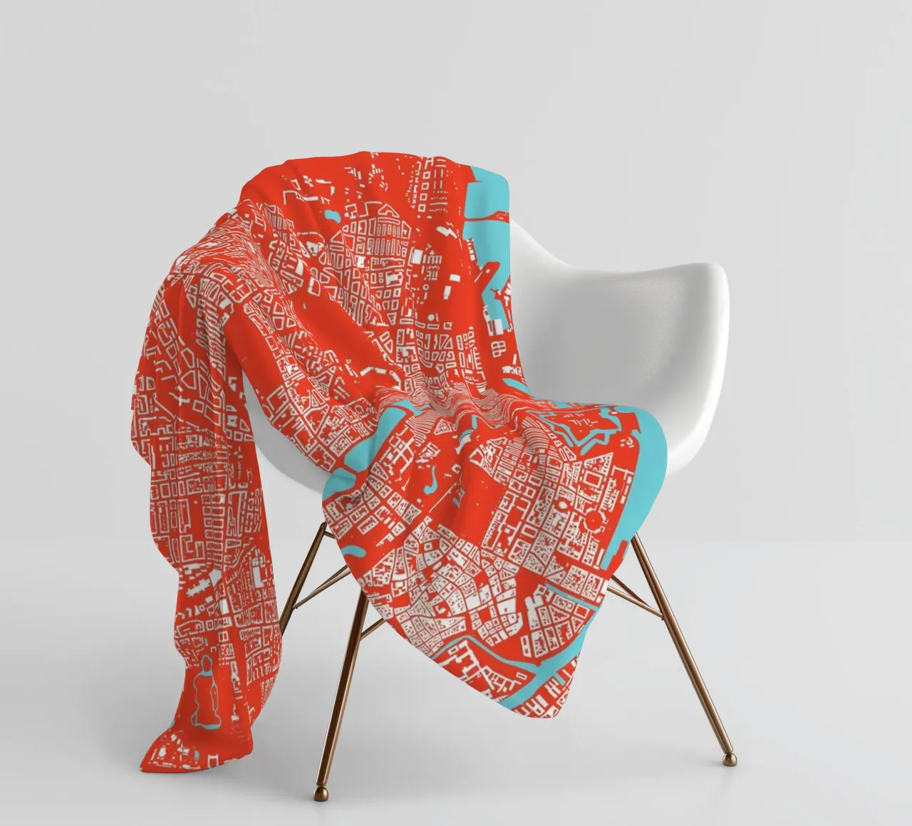 Copenhagen Red coperta in pile da Urban Maps