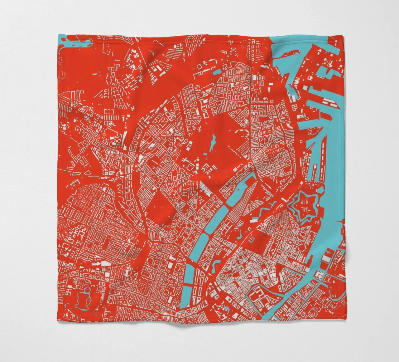 Copenhagen Red coperta in pile da Urban Maps