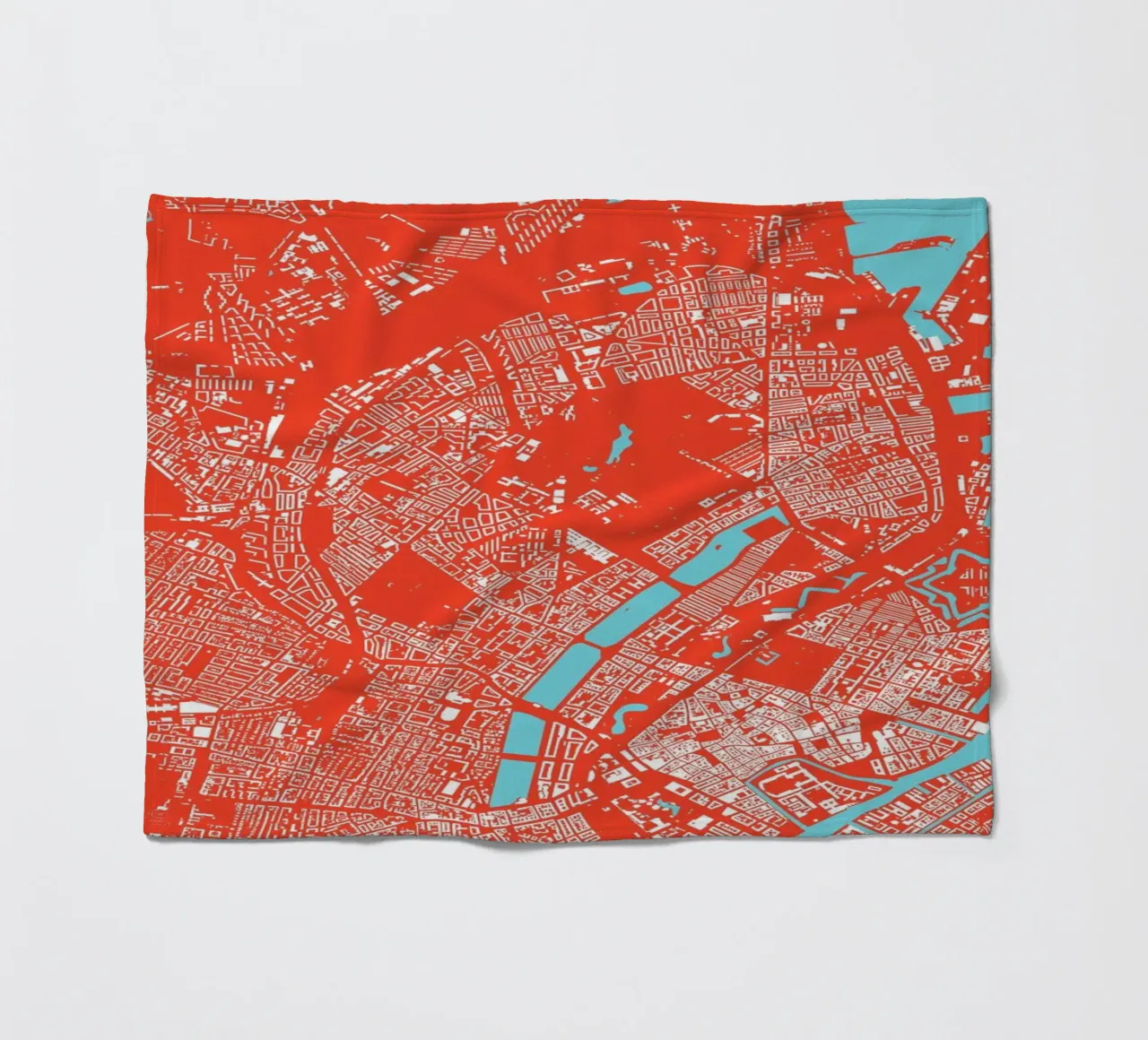 Copenhagen Red coperta in pile da Urban Maps