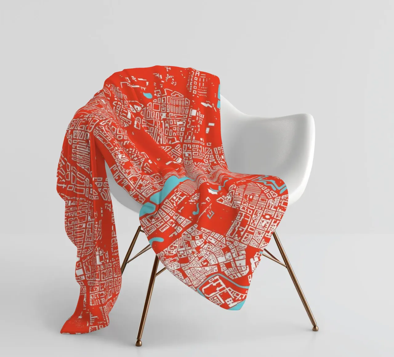 Copenhagen Red coperta in pile da Urban Maps