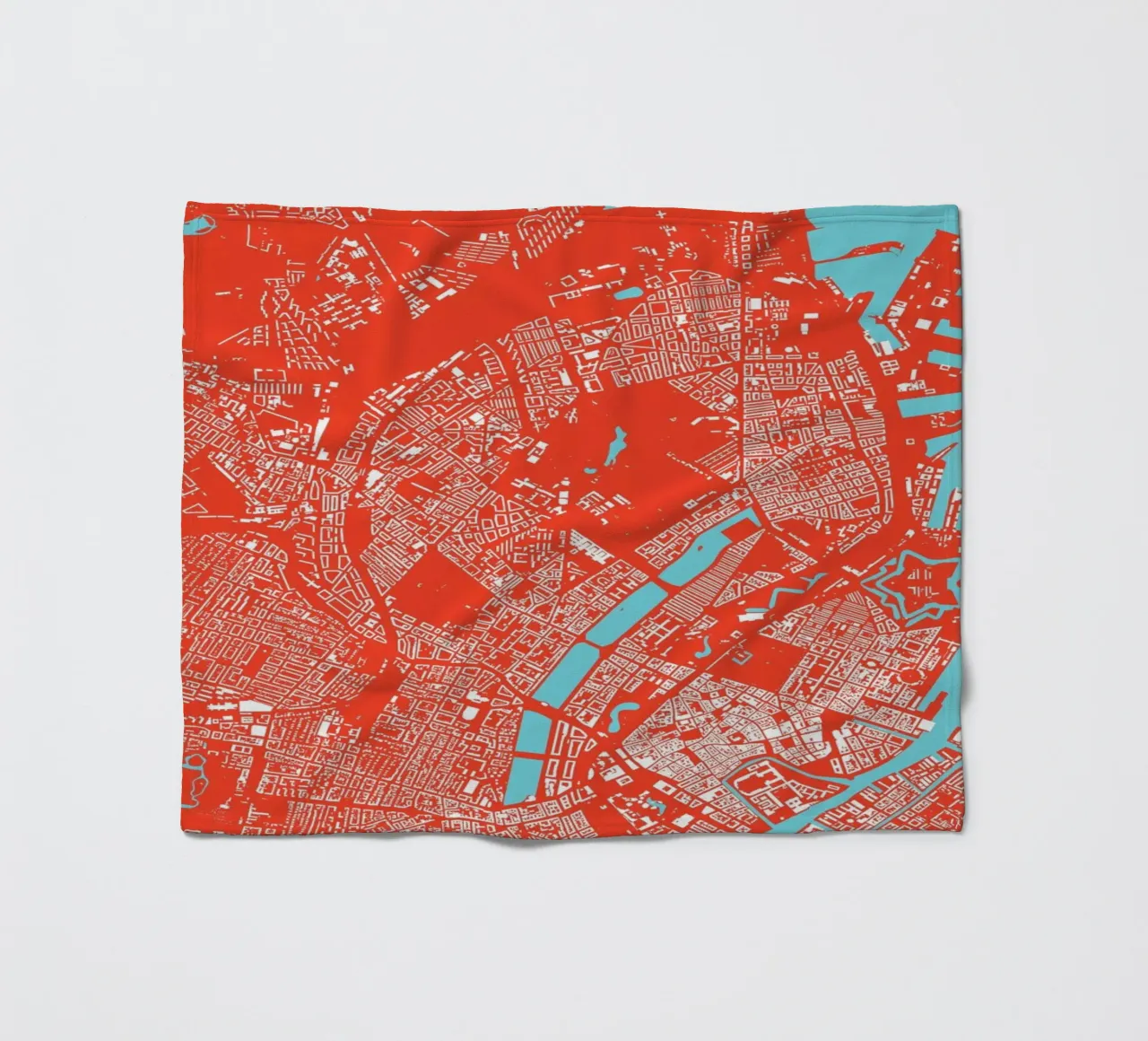 Copenhagen Red coperta in pile da Urban Maps