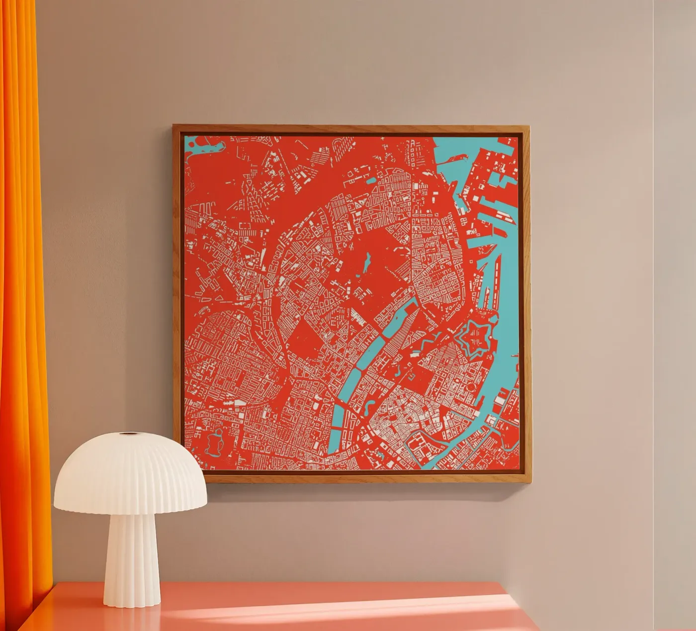 Copenhagen Red plexiglass da Urban Maps