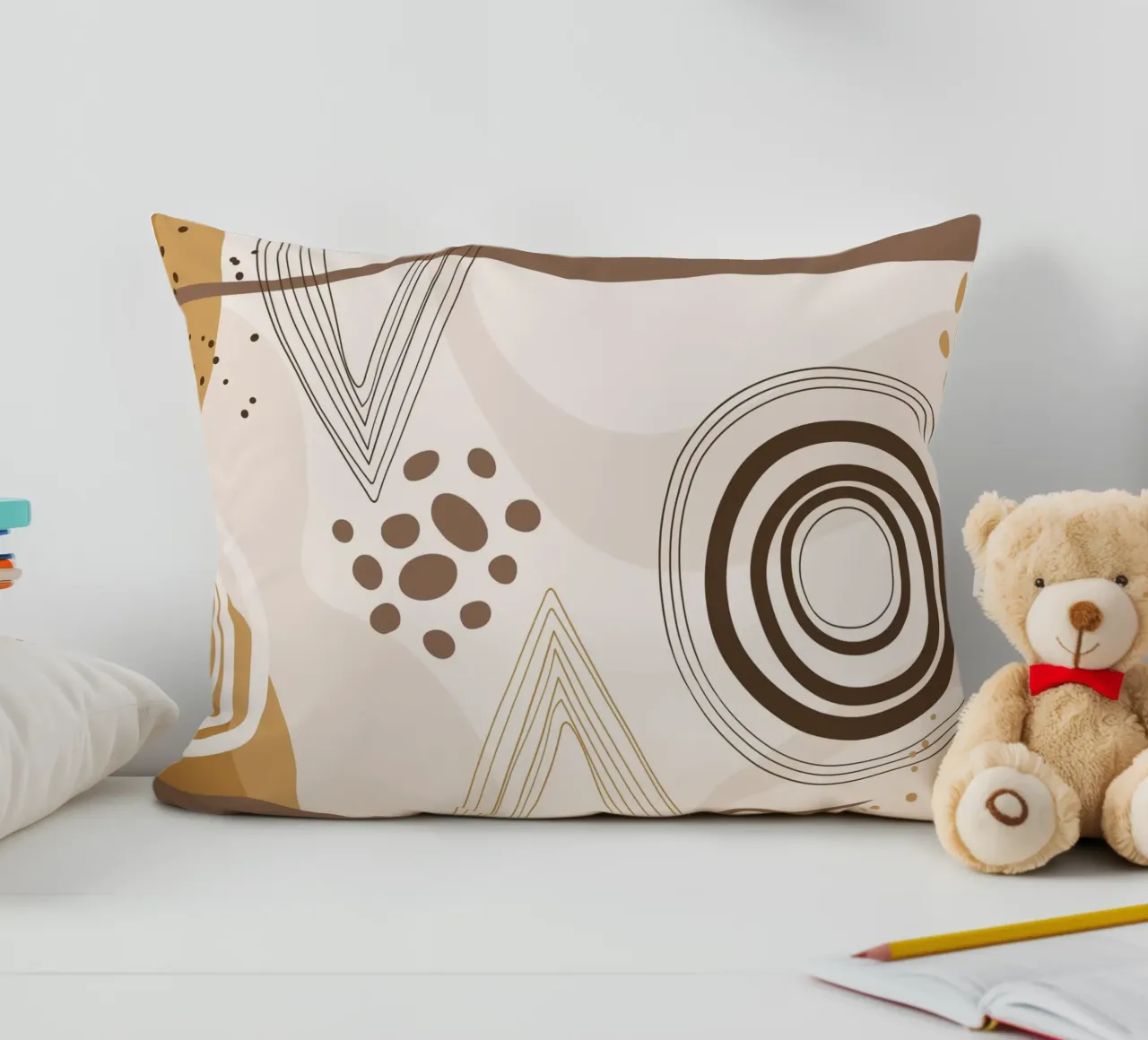 Elegant line pattern decorative cushion by Whole©