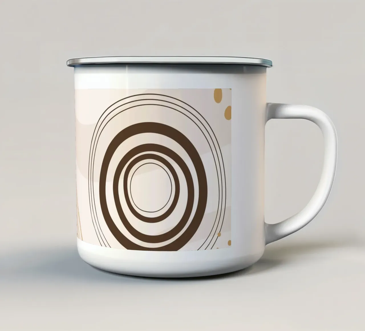 Elegante motivo a linee tazza in smalto da Whole©