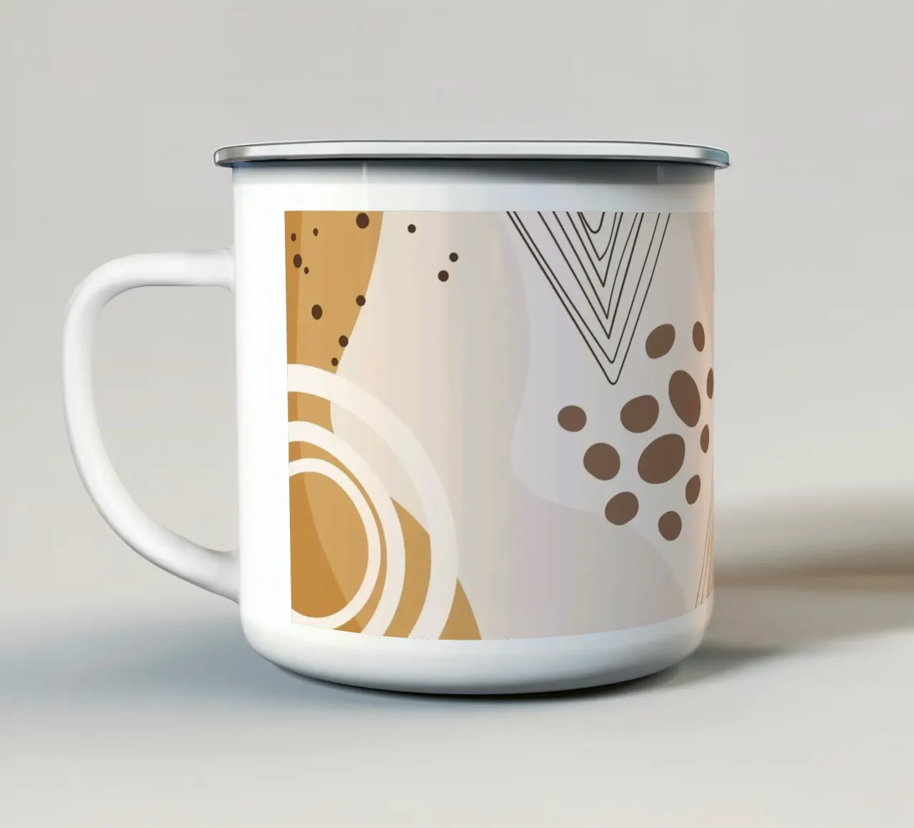 Elegante motivo a linee tazza in smalto da Whole©