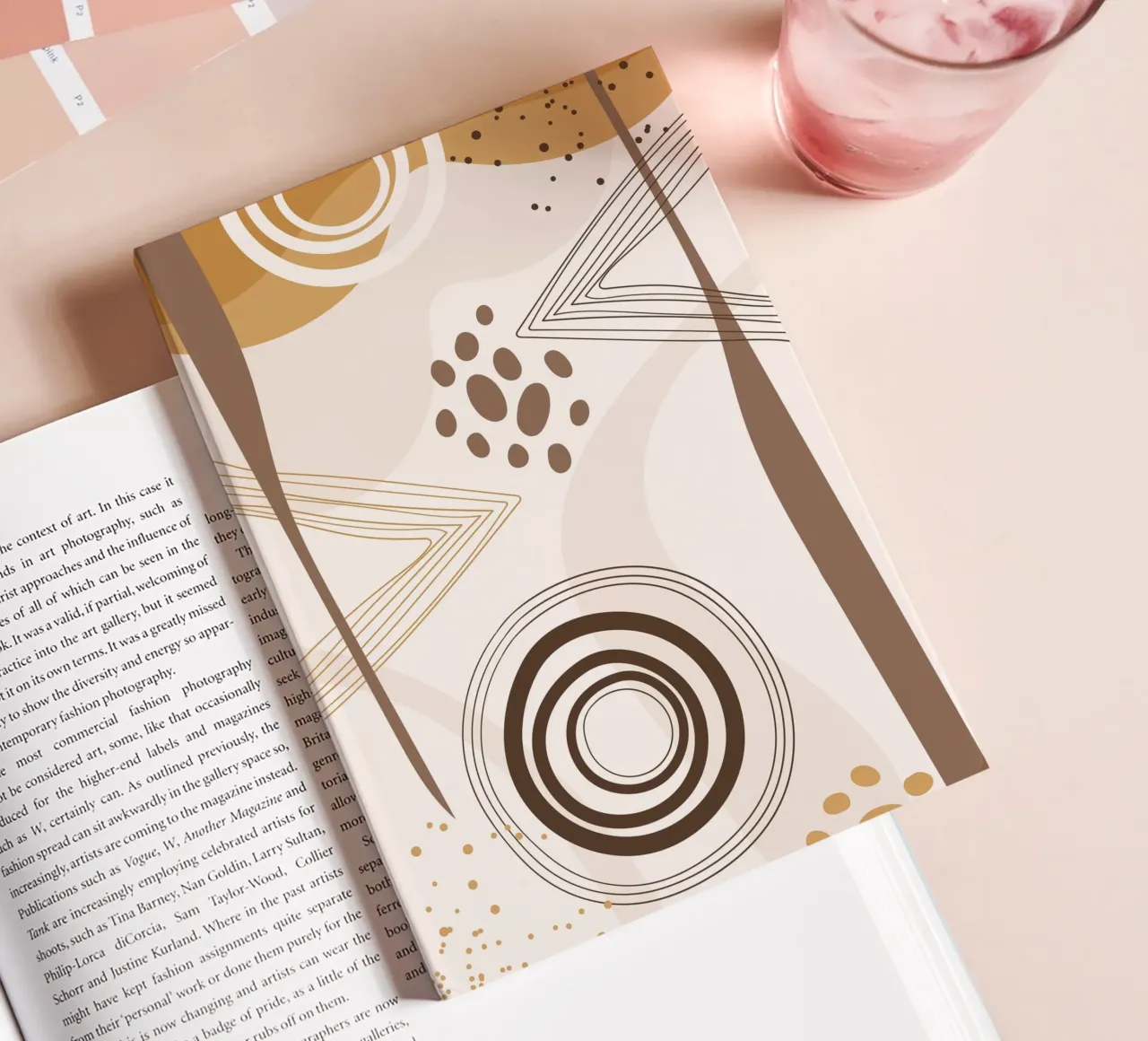 Elegant line pattern notebook by Whole©